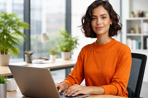 Person working at their laptop